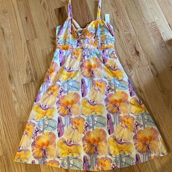 Anthropologie x Cecilia Pettersson! Tie Front Floral Midi Dress NWT! - Picture 3 of 12